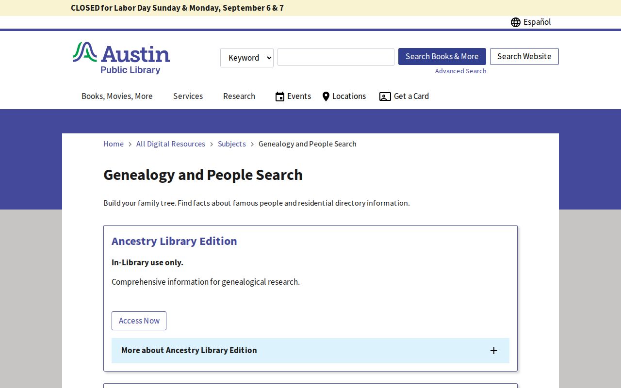 Austin city directory research at the Austin History Center